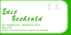 edit bechtold business card